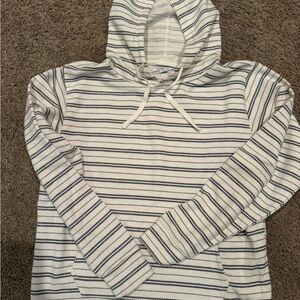 O'Neill Cream and Black Striped Hoodie